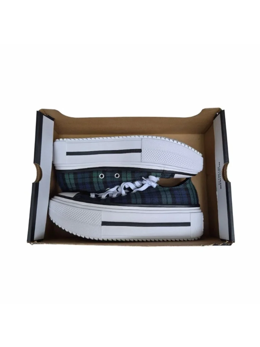 ⭐Converse Lift Double Stack Platform Plaid 10 Womens Shoes Sneaker Black A16517C